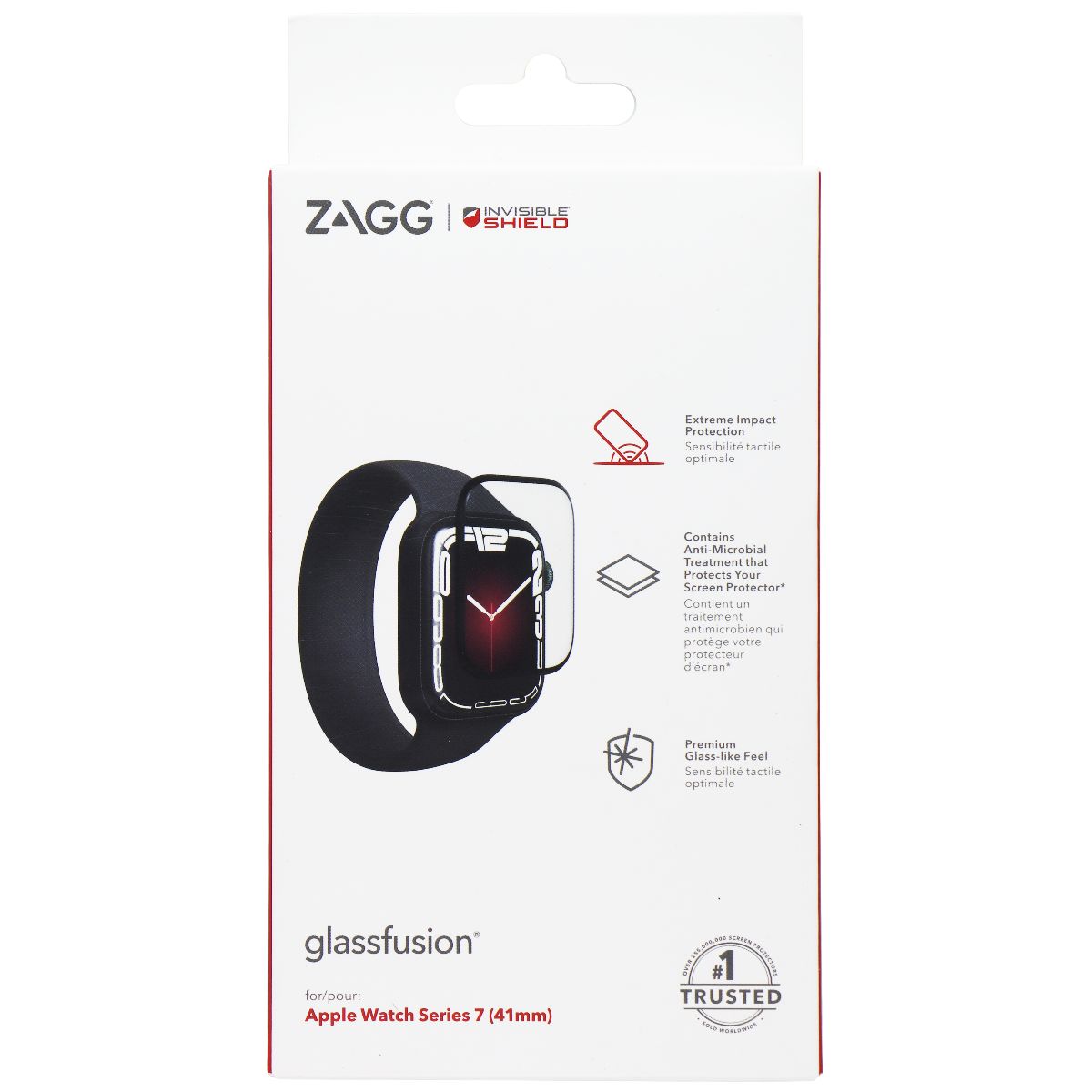 ZAGG InvisibleShield GlassFusion Screen for Apple Watch Series 8/7 (41mm) Smart Watch Accessories - Screen Protectors Zagg - Simple Cell Bulk Wholesale Pricing - USA Seller