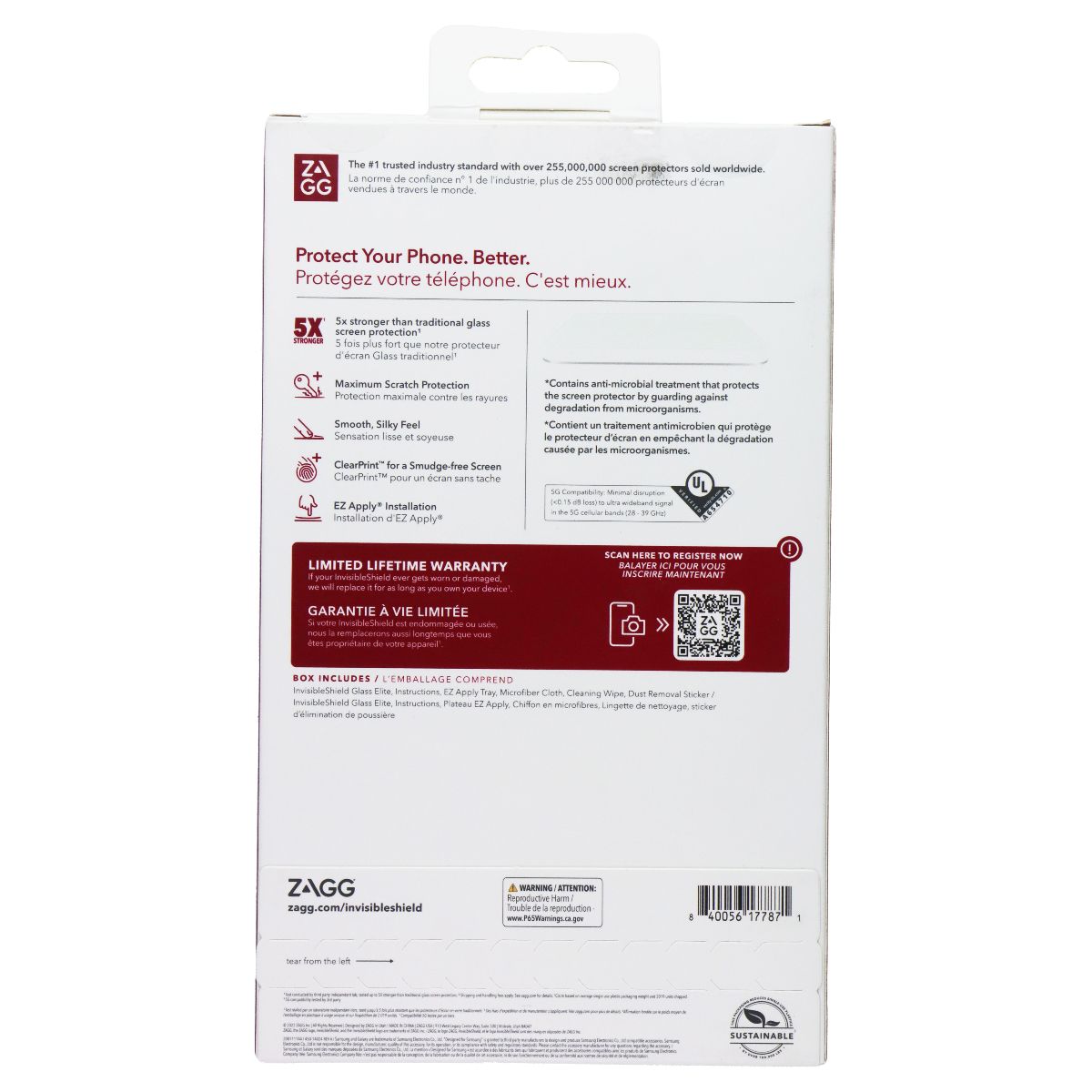 ZAGG InvisibleShield Glass Elite Screen Protector for Samsung Galaxy A54 5G Cell Phone - Screen Protectors Zagg - Simple Cell Bulk Wholesale Pricing - USA Seller