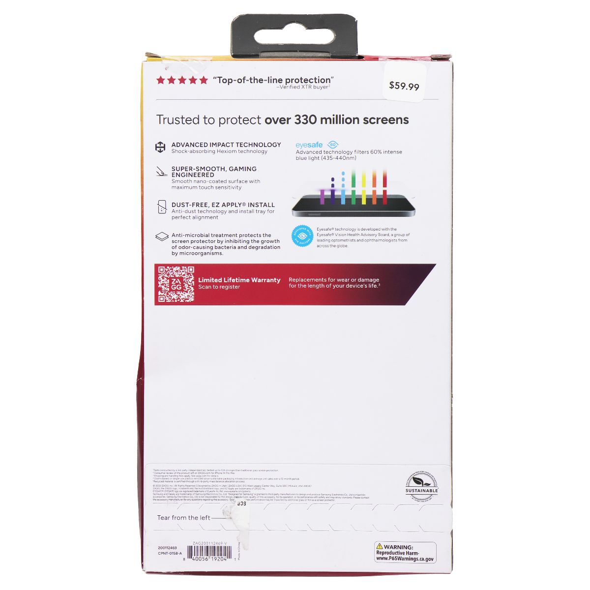 ZAGG InvisibleShield XTR3 Protect Screen Protector for Samsung Galaxy S23 FE Cell Phone - Screen Protectors Zagg - Simple Cell Bulk Wholesale Pricing - USA Seller