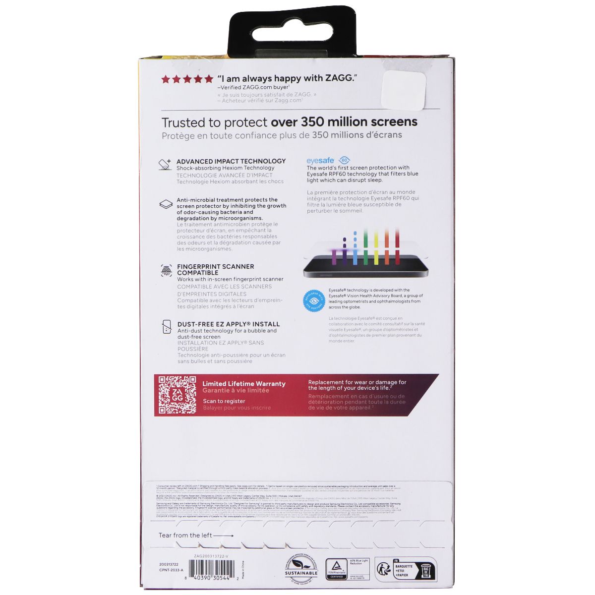 ZAGG Invisible Shield Fusion XTR3 Screen Protector for Samsung Galaxy S24 Ultra Cell Phone - Screen Protectors Zagg - Simple Cell Bulk Wholesale Pricing - USA Seller