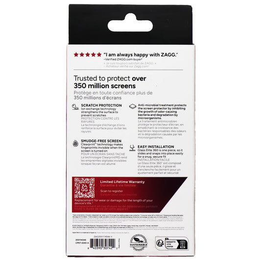 ZAGG Glass Elite 360 - Protective Cover for Apple Watch (49mm) Ultra 2 & Ultra Smart Watch Accessories - Smart Watch Cases Zagg - Simple Cell Bulk Wholesale Pricing - USA Seller