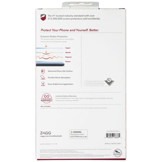 ZAGG InvisibleShield (GlassFusion+) for Samsung Galaxy S21 (5G) - Clear Cell Phone - Screen Protectors Zagg - Simple Cell Bulk Wholesale Pricing - USA Seller