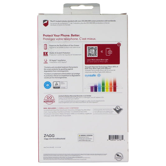 ZAGG Glass Elite Visionguard - Screen Protector for iPhone 14 Plus / 13 Pro Max Cell Phone - Screen Protectors Zagg - Simple Cell Bulk Wholesale Pricing - USA Seller