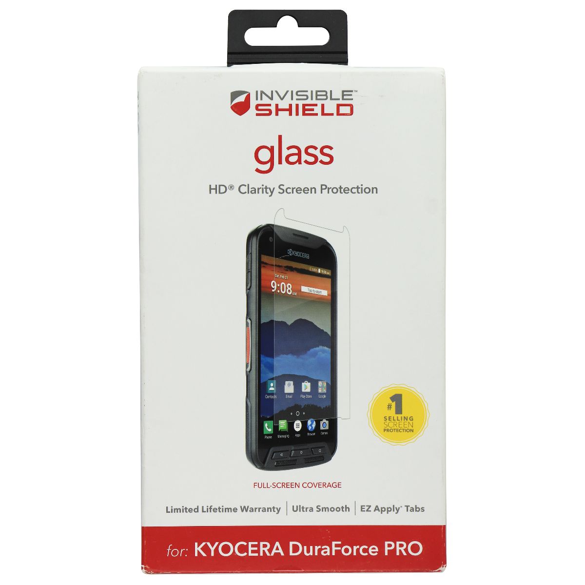 ZAGG InvisibleShield (Glass) Series Screen Protector for Kyocera DuraForce PRO Cell Phone - Screen Protectors Zagg - Simple Cell Bulk Wholesale Pricing - USA Seller