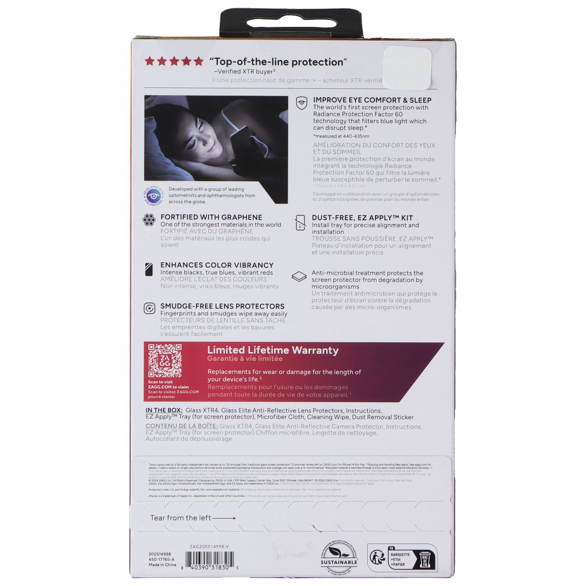 ZAGG Invisible Shield XTR4 Screen + Camera Lens Protectors for Apple iPhone 16 Cell Phone - Screen Protectors Zagg - Simple Cell Bulk Wholesale Pricing - USA Seller