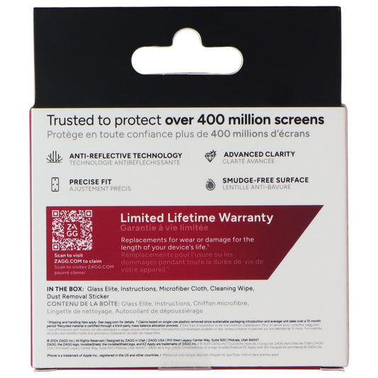 ZAGG InvisibleShield Glass Elite Lens Protector for iPhone 15/15 Plus/14/14 Plus Cell Phone - Screen Protectors Zagg - Simple Cell Bulk Wholesale Pricing - USA Seller