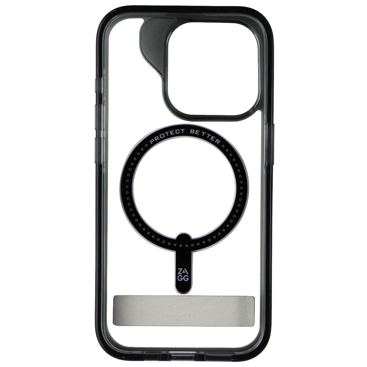 ZAGG Santa Cruz Snap Kickstand Case for MagSafe for iPhone 15 Pro - Black/Clear Cell Phone - Cases, Covers & Skins Zagg - Simple Cell Bulk Wholesale Pricing - USA Seller