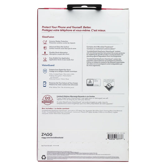 ZAGG Invisible Shield GlassFusion VisionGuard+ Glass for Galaxy S21 Ultra 5G Cell Phone - Screen Protectors Zagg - Simple Cell Bulk Wholesale Pricing - USA Seller
