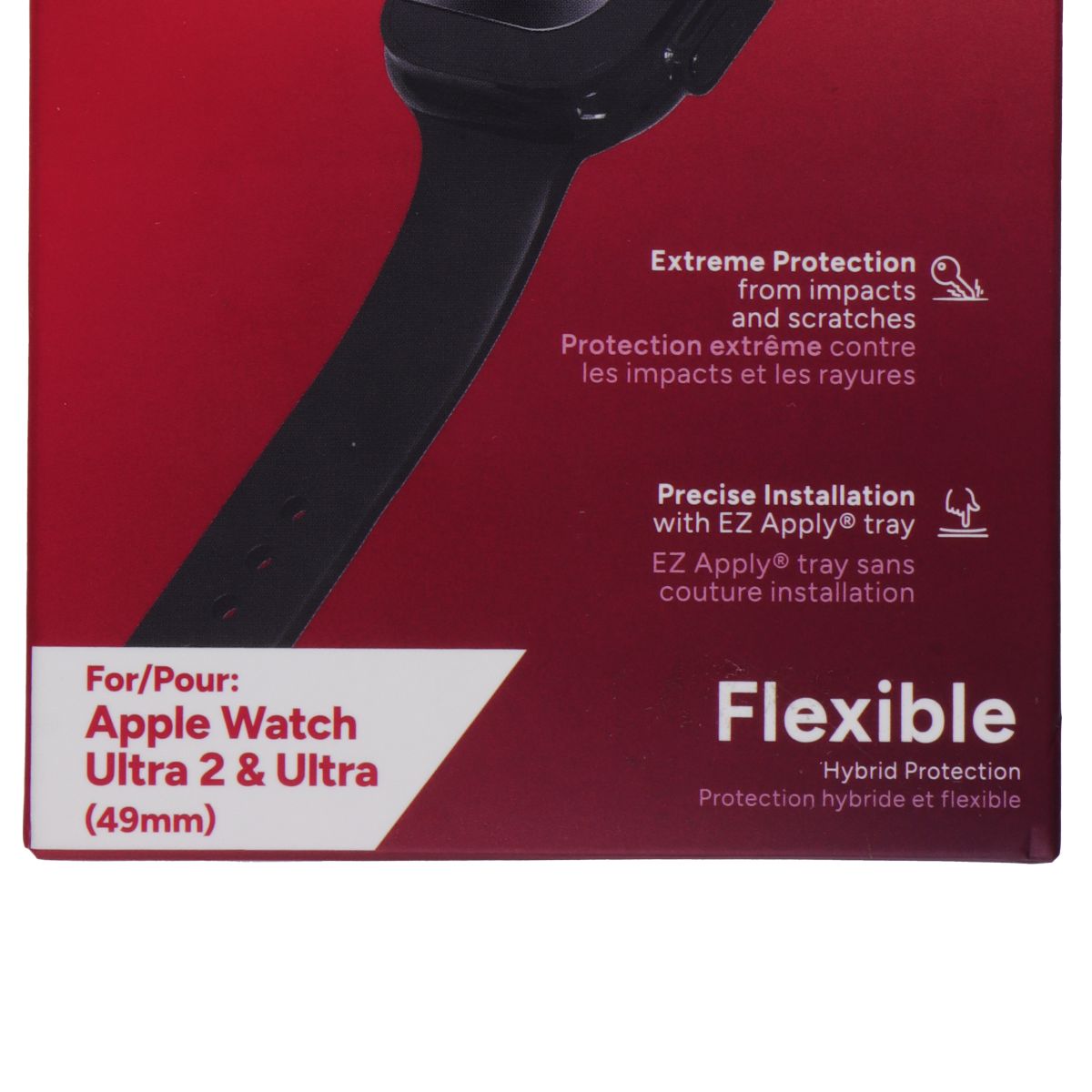 ZAGG Invisible Shield GlassFusion Screen Protector for Apple Watch Ultra (49mm) Smart Watch Accessories - Screen Protectors Zagg - Simple Cell Bulk Wholesale Pricing - USA Seller