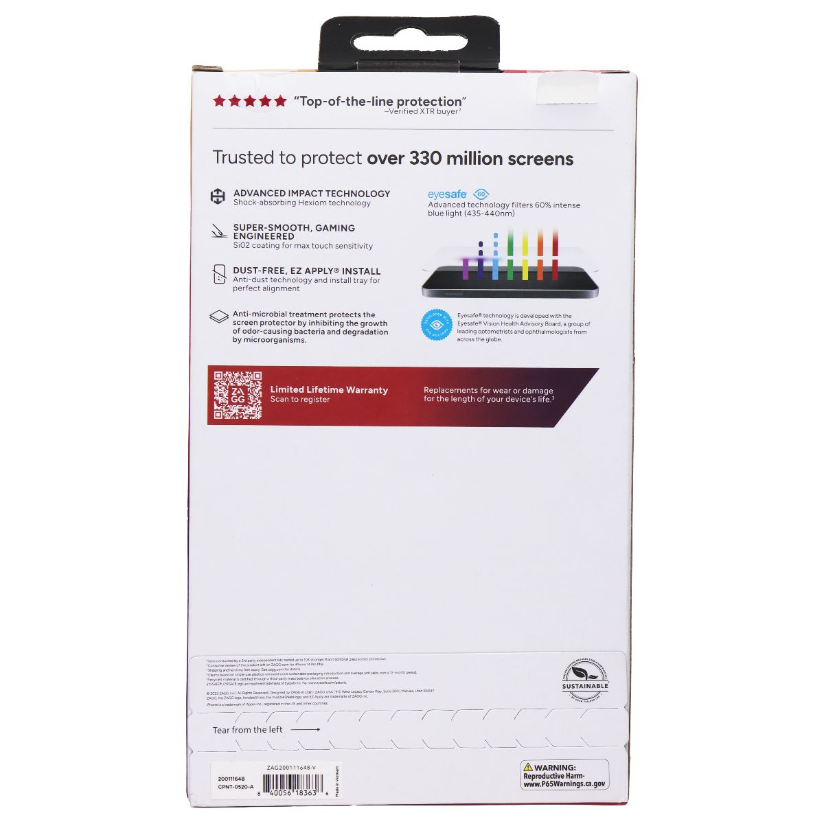 ZAGG Invisible Shield XTR3 Protect Screen Protector for Apple iPhone 15 Pro Max Cell Phone - Screen Protectors Zagg - Simple Cell Bulk Wholesale Pricing - USA Seller