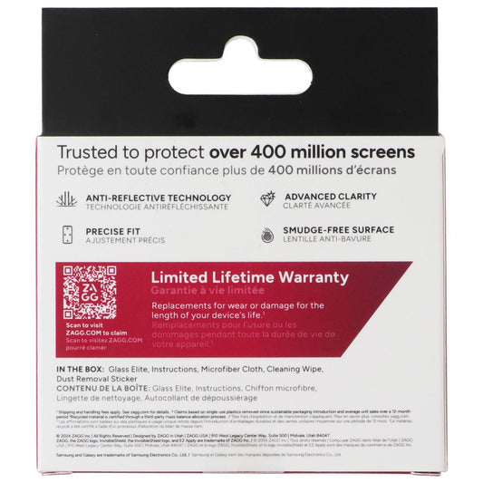 ZAGG Glass Elite Lens Protectors for Samsung Galaxy S25 - Aluminum Black Cell Phone - Screen Protectors Zagg - Simple Cell Bulk Wholesale Pricing - USA Seller