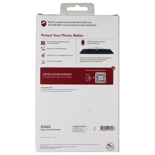ZAGG Invisible Shield Glass Elite Privacy 360 for Apple iPhone 14 Plus Cell Phone - Screen Protectors Zagg - Simple Cell Bulk Wholesale Pricing - USA Seller