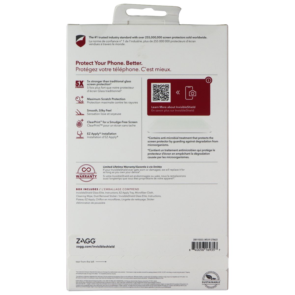 ZAGG Invisible Shield Glass Elite Screen Protector for Google Pixel 7 Cell Phone - Screen Protectors Zagg - Simple Cell Bulk Wholesale Pricing - USA Seller