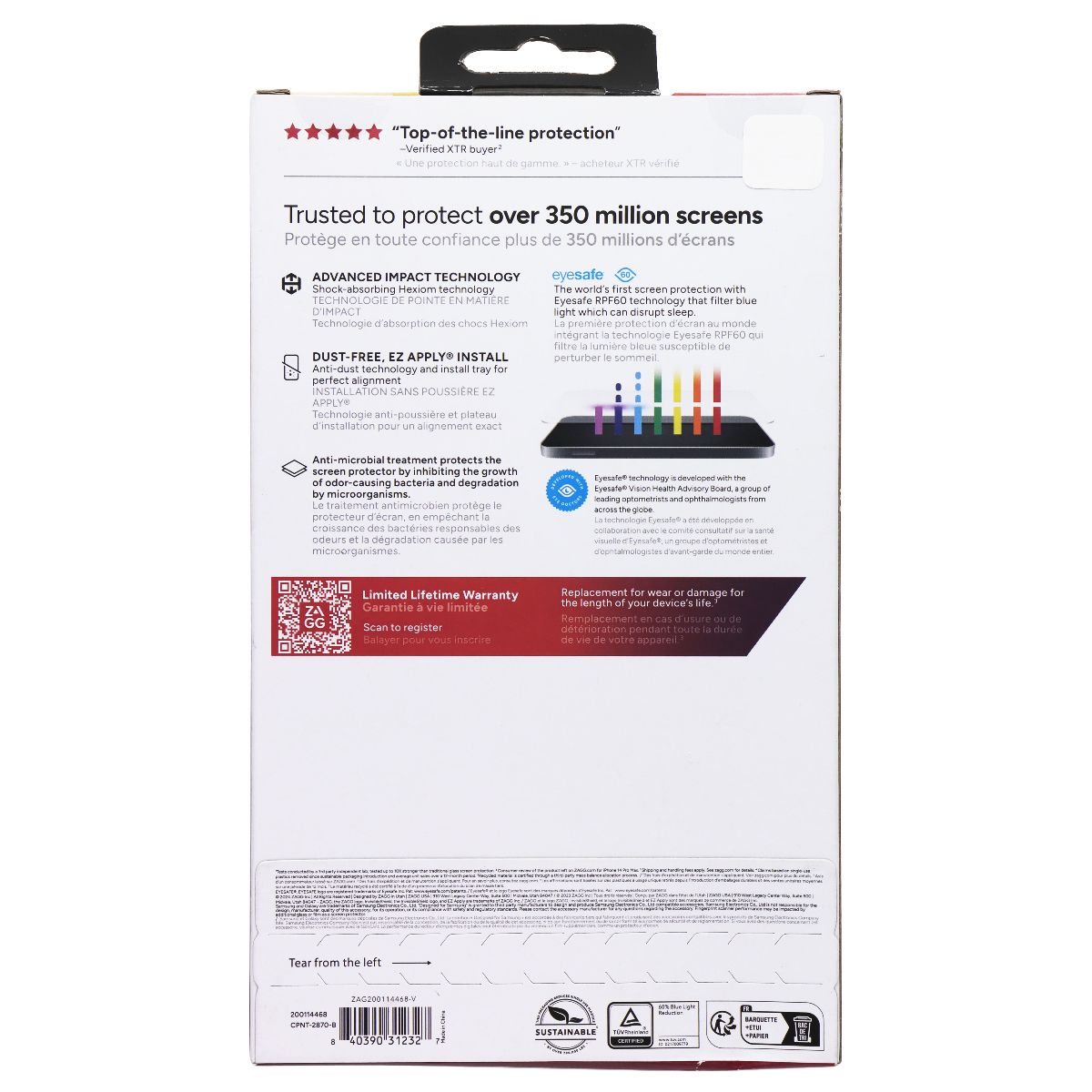 ZAGG XTR3 Screen Protector for Samsung Galaxy Z Flip6 - Clear Cell Phone - Screen Protectors Zagg - Simple Cell Bulk Wholesale Pricing - USA Seller