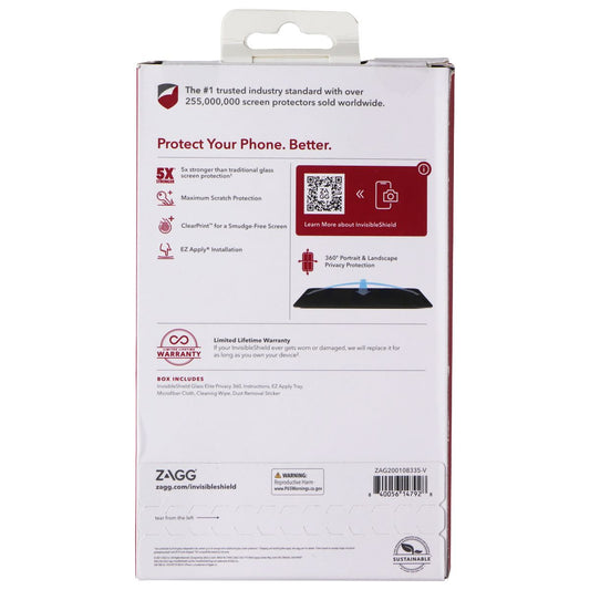 ZAGG (Glass Elite Privacy 360) Protector for Apple iPhone 13 mini - Privacy Cell Phone - Screen Protectors Zagg - Simple Cell Bulk Wholesale Pricing - USA Seller