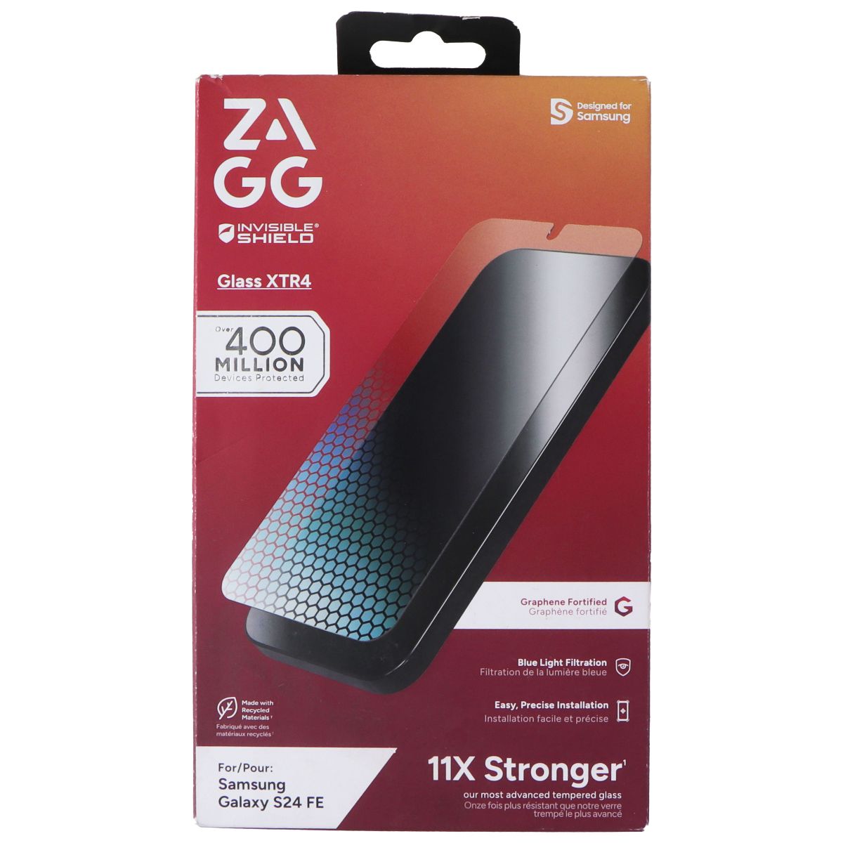 ZAGG Invisible Shield Glass XTR4 Screen Protector for Samsung Galaxy S24E FE Cell Phone - Screen Protectors Zagg - Simple Cell Bulk Wholesale Pricing - USA Seller
