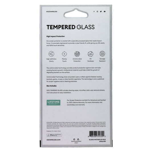 ZIZO Tempered Glass Screen Protector for moto g Stylus (2023) - Black Trim Cell Phone - Screen Protectors Zizo - Simple Cell Bulk Wholesale Pricing - USA Seller