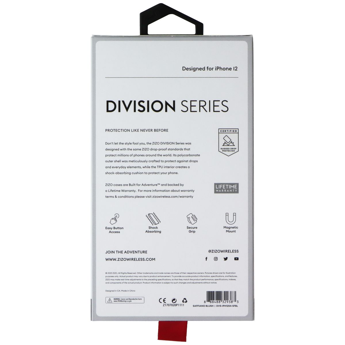 Zizo Division Series Case for Apple iPhone 12 Mini - Saffiano Blush Cell Phone - Cases, Covers & Skins Zizo - Simple Cell Bulk Wholesale Pricing - USA Seller