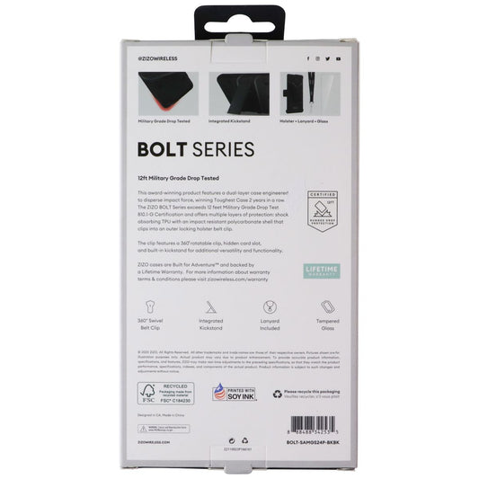 ZIZO BOLT Series Case/Holster/Glass for Samsung Galaxy S24+ (Plus) - Black Cell Phone - Cases, Covers & Skins Zizo - Simple Cell Bulk Wholesale Pricing - USA Seller