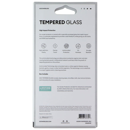 ZIZO Tempered Glass for Samsung Galaxy S22 Plus 5G - Black Edges