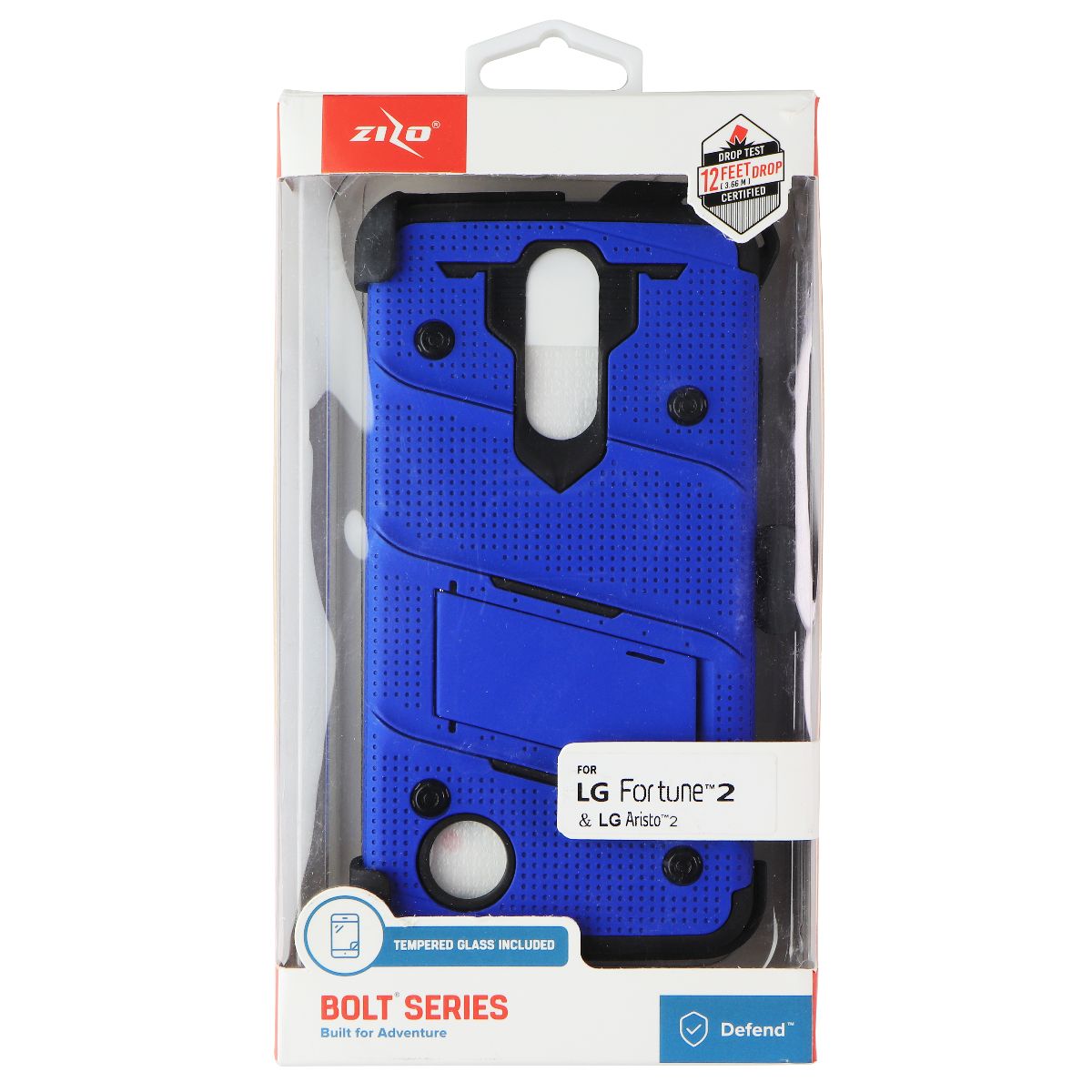 Zizo Bolt Series Case and Holster for LG Fortune 2 / Aristo 2 - Blue Cell Phone - Cases, Covers & Skins Zizo - Simple Cell Bulk Wholesale Pricing - USA Seller