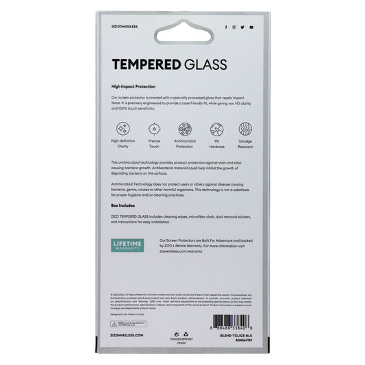 ZIZO Tempered Glass Screen Protector for TCL ION Z - Clear/Black Cell Phone - Screen Protectors Zizo - Simple Cell Bulk Wholesale Pricing - USA Seller