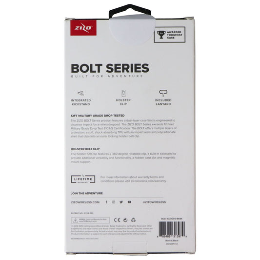 ZIZO Bolt Series Rugged Case and Holster for Samsung Galaxy S10 - Black/Black