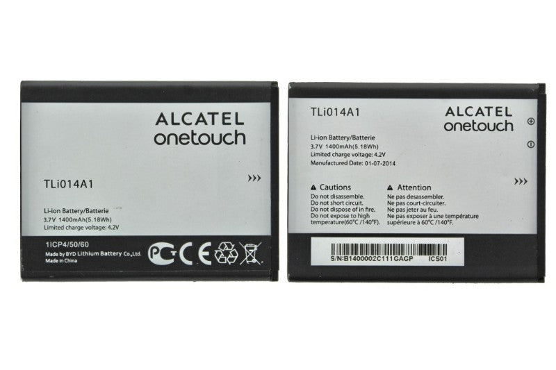 OEM Alcatel TLI014A1 1400mAh Replacement Battery for Alcatel One Touch, Mpop Cell Phone - Batteries Alcatel - Simple Cell Bulk Wholesale Pricing - USA Seller