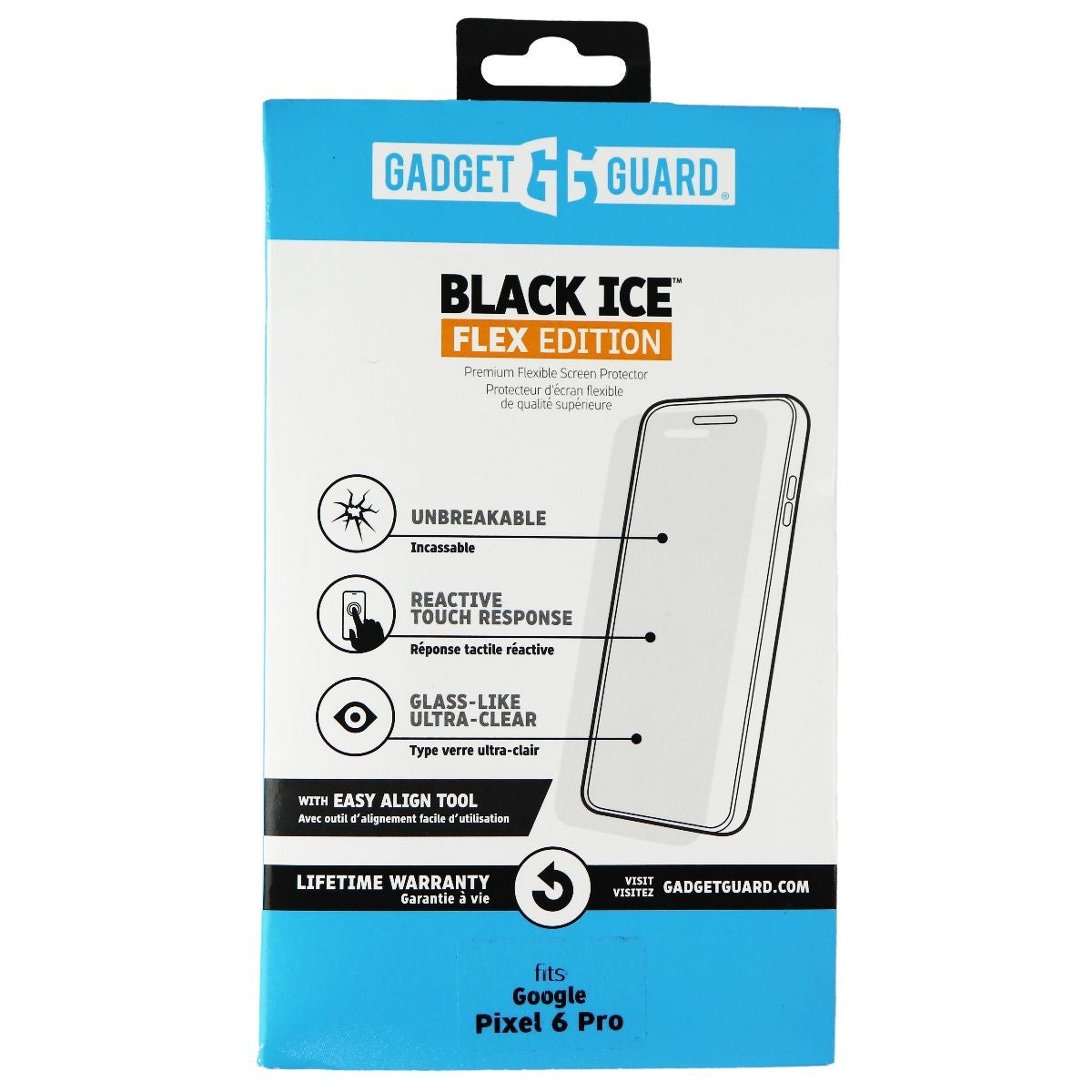 Gadget Guard Black Ice Flex Edition Screen Protector for Google Pixel 6 Pro Cell Phone - Screen Protectors Gadget Guard - Simple Cell Bulk Wholesale Pricing - USA Seller