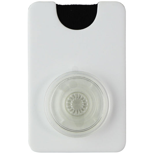 PopSockets (PopWallet+) Magnetic Phone Wallet for MagSafe Devices - White Clear