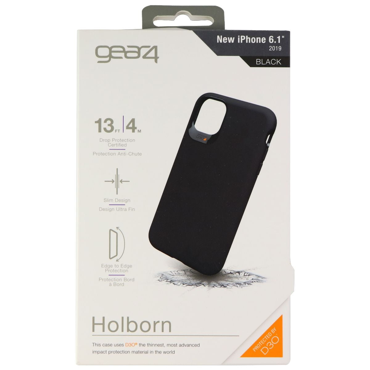 ZAGG Holborn Slim Series Hard Case for Apple iPhone 11 - Black Cell Phone - Cases, Covers & Skins Zagg - Simple Cell Bulk Wholesale Pricing - USA Seller