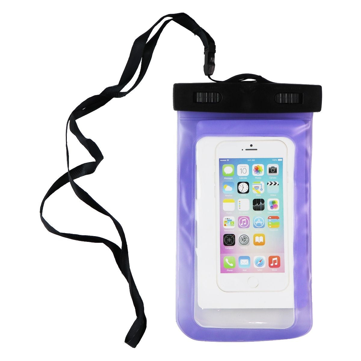 Universal Water Resistant Pouch for Smartphones with Carrying Cord - Purple Cell Phone - Cases, Covers & Skins Unbranded - Simple Cell Bulk Wholesale Pricing - USA Seller