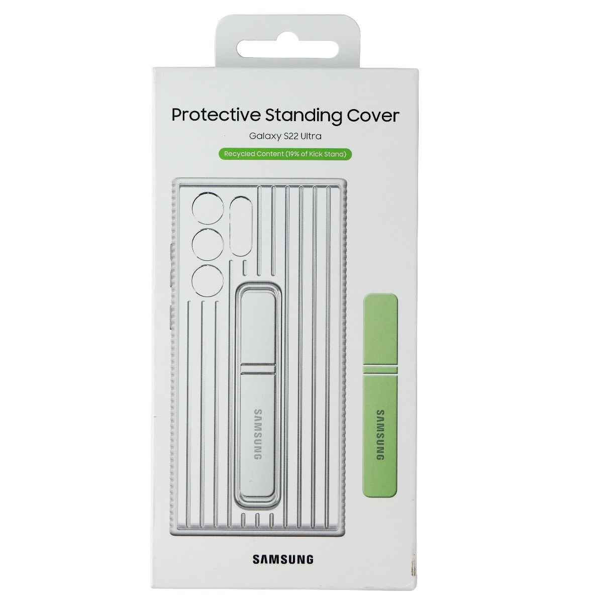 Samsung Protective Series Standing Cover for Samsung Galaxy S22 Ultra - White Cell Phone - Cases, Covers & Skins Samsung - Simple Cell Bulk Wholesale Pricing - USA Seller