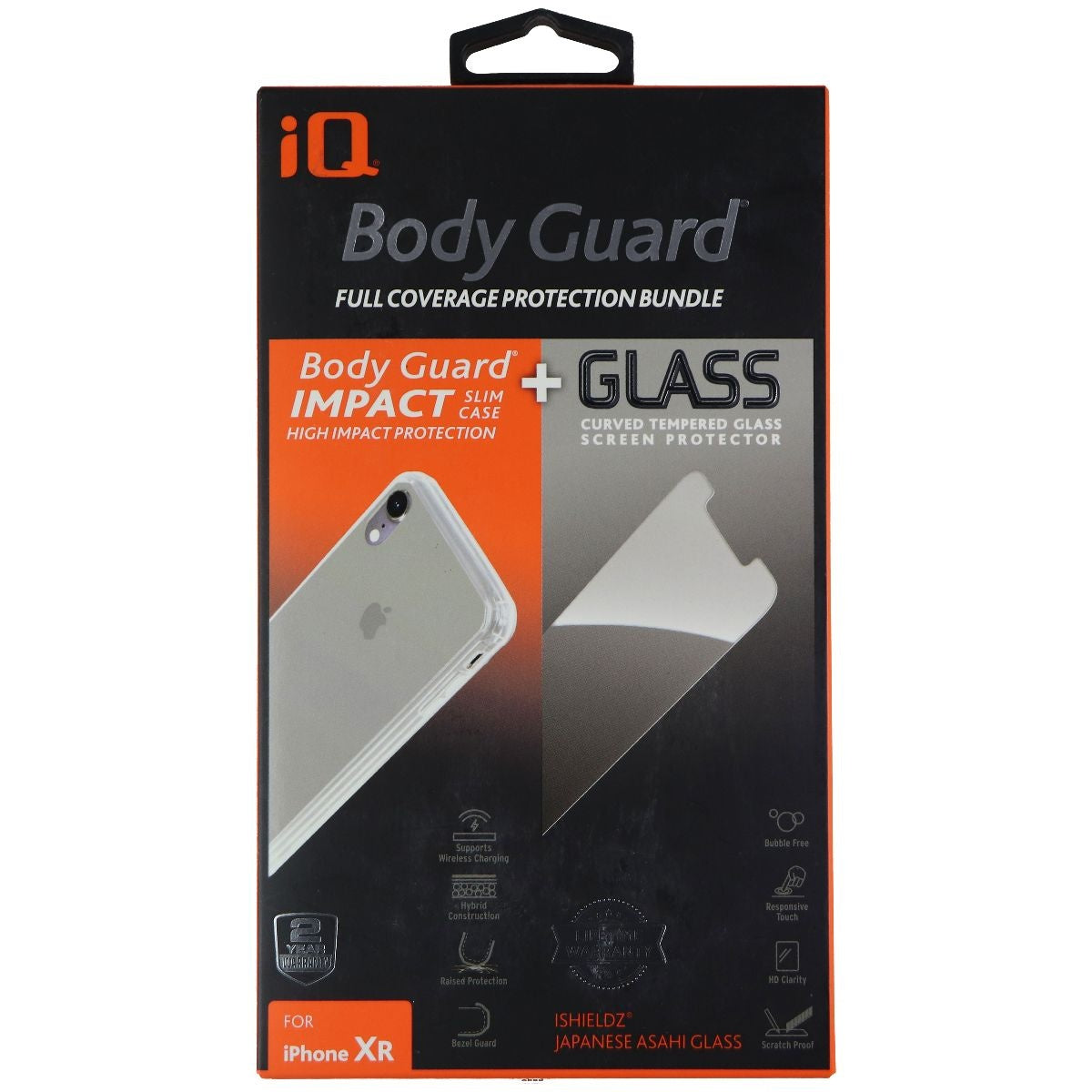 iShieldz iQ Body Guard Case & Tempered Glass for Apple iPhone XR - Clear/Clear Cell Phone - Cases, Covers & Skins iShieldz - Simple Cell Bulk Wholesale Pricing - USA Seller