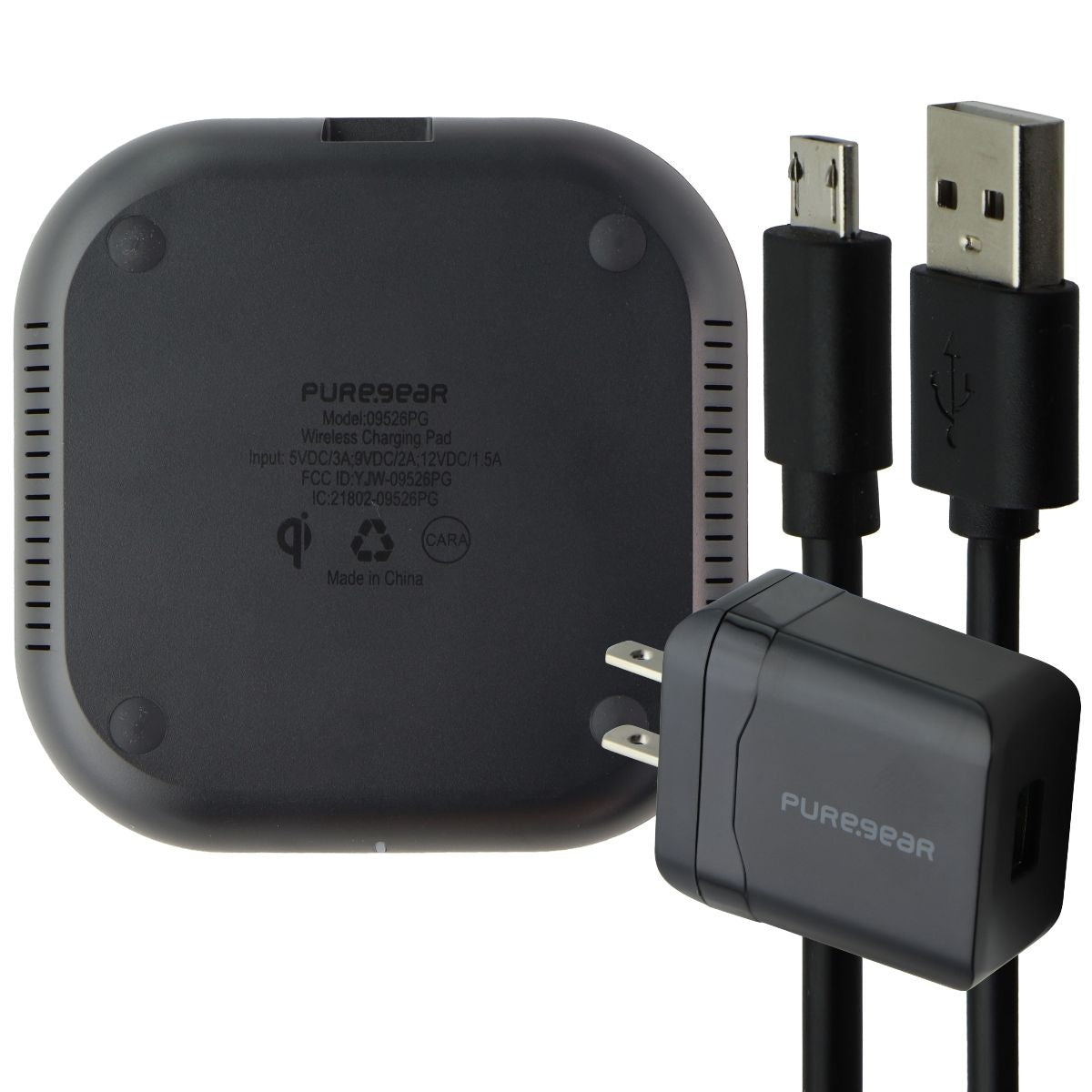 Pure Gear 15W Wireless Charging Pad for Qi Enabled Devices - Black Cell Phone - Chargers & Cradles PureGear - Simple Cell Bulk Wholesale Pricing - USA Seller