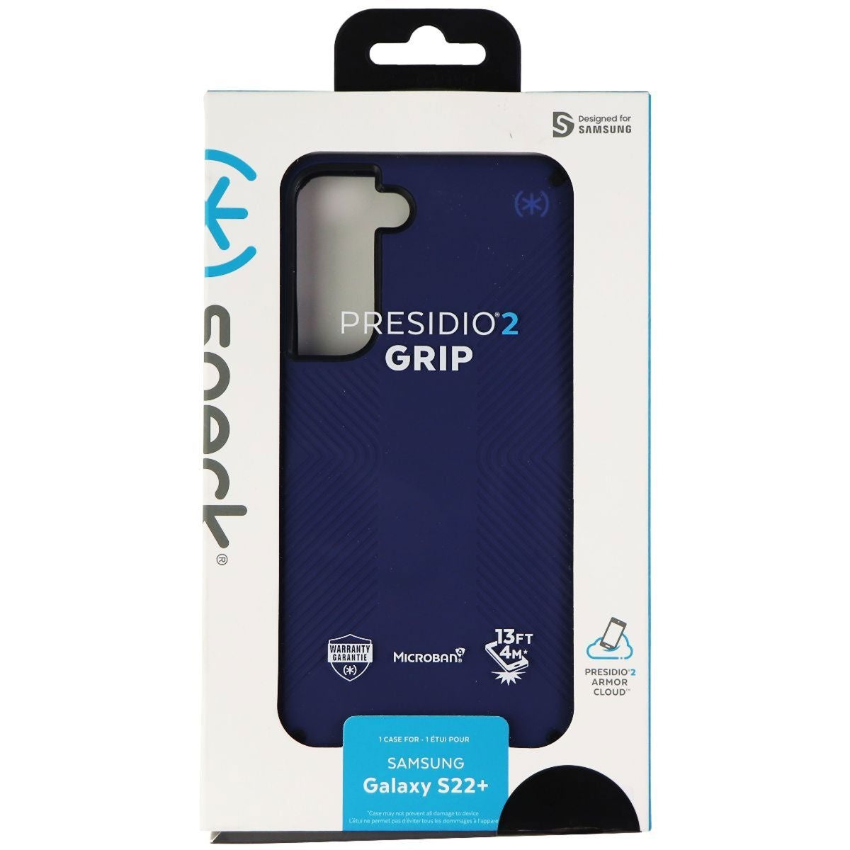 Speck Presidio2 Grip Case for Galaxy (S22+) - Coastal Blue/Black/Storm Blue Cell Phone - Cases, Covers & Skins Speck - Simple Cell Bulk Wholesale Pricing - USA Seller