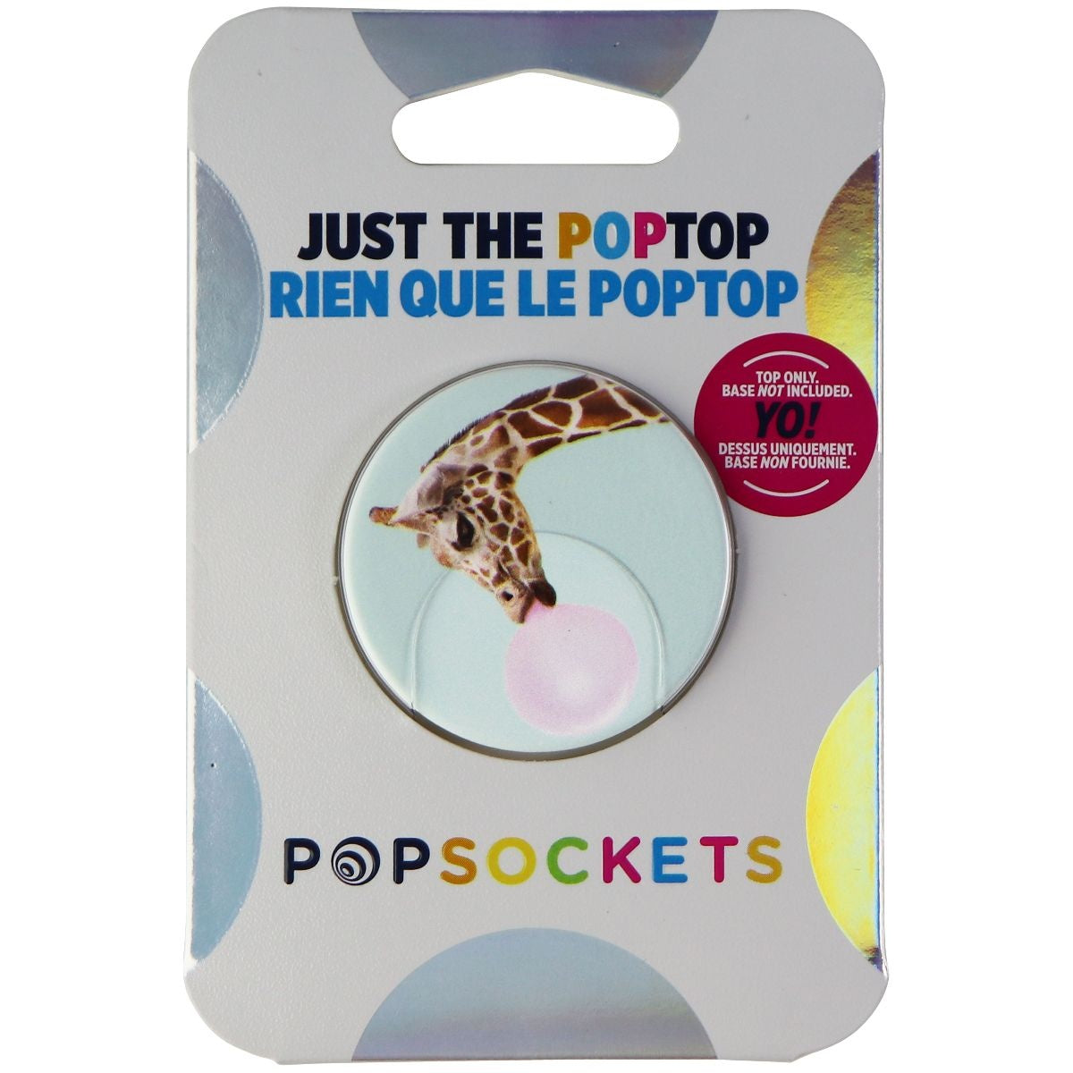 PopSockets PopGrip Swappable Top - Bubblegum Giraffe (Top ONLY/No Base) Cell Phone - Mounts & Holders PopSockets - Simple Cell Bulk Wholesale Pricing - USA Seller