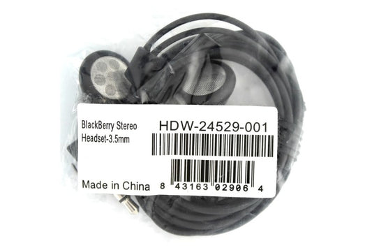 BlackBerry Wired Black Earbuds *HDW-24529-001