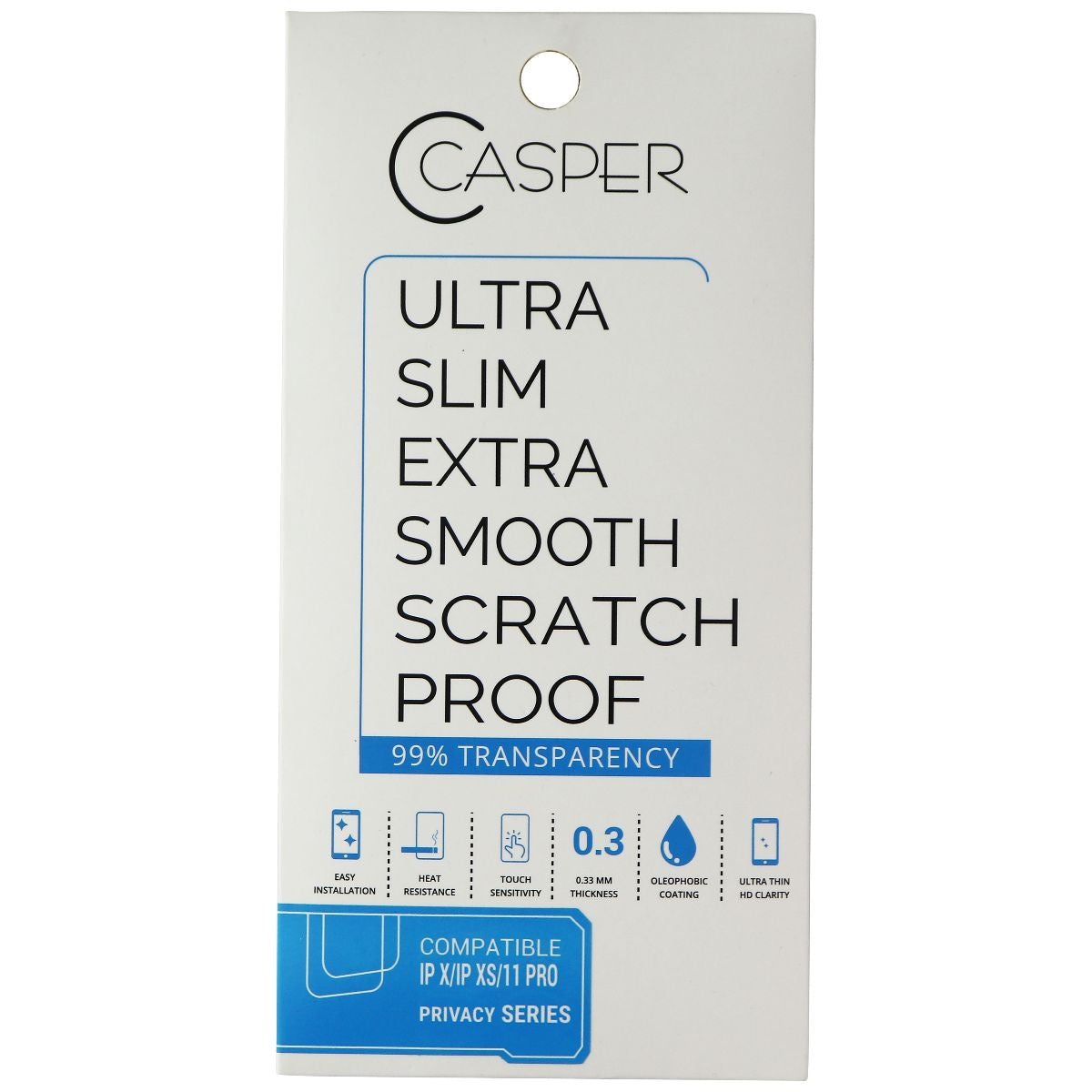 CASPER PRIVACY Protector for iPhone 11 Pro / iPhone XS / iPhone X - Tinted Cell Phone - Screen Protectors Casper - Simple Cell Bulk Wholesale Pricing - USA Seller