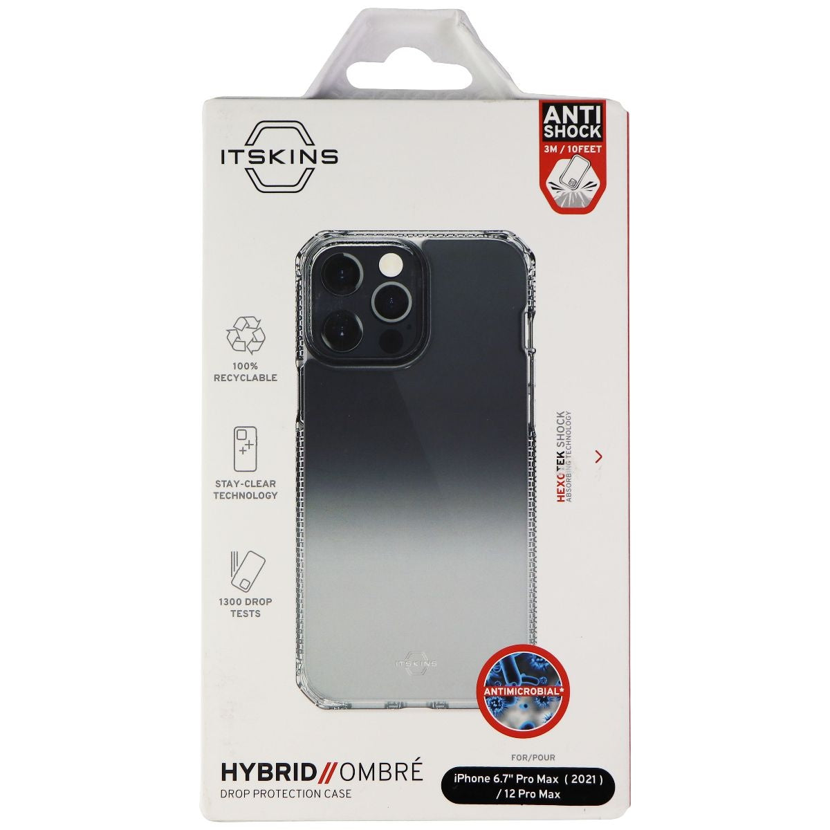 ITSKINS Hybrid Ombre Protective Case for iPhone 13 Pro Max/12 Pro Max - Glacier Cell Phone - Cases, Covers & Skins ITSKINS - Simple Cell Bulk Wholesale Pricing - USA Seller