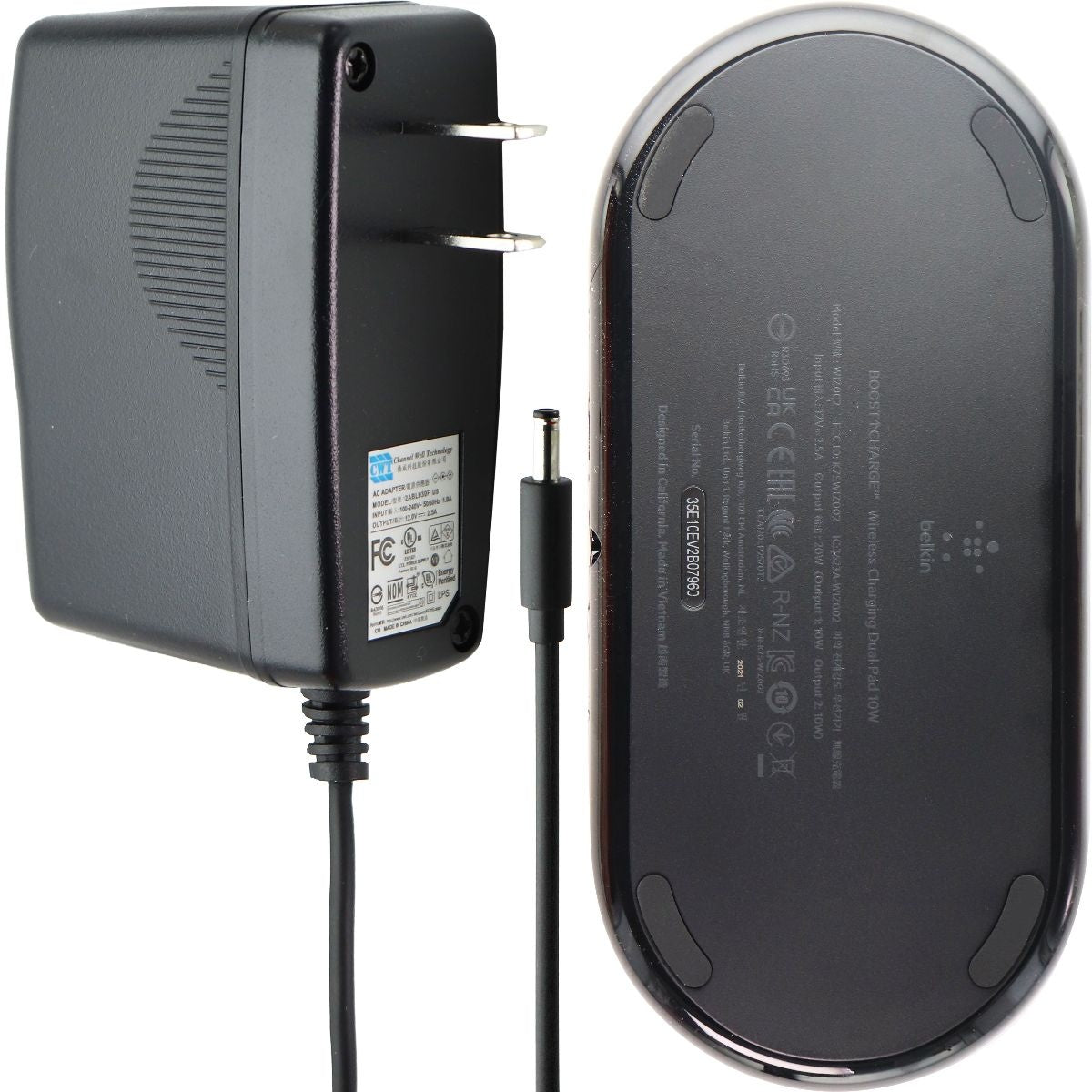 Belkin BoostCharge-10W Fast Dual Wireless Charging Pad - Black (WIZ002ttBK) Cell Phone - Chargers & Cradles Belkin - Simple Cell Bulk Wholesale Pricing - USA Seller