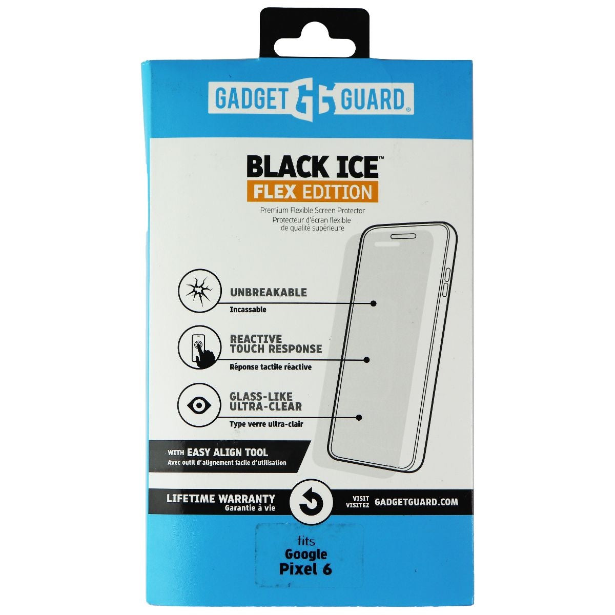 Gadget Guard Black Ice Flex Edition Screen Protector for Google Pixel 6 - Clear Cell Phone - Screen Protectors Gadget Guard - Simple Cell Bulk Wholesale Pricing - USA Seller