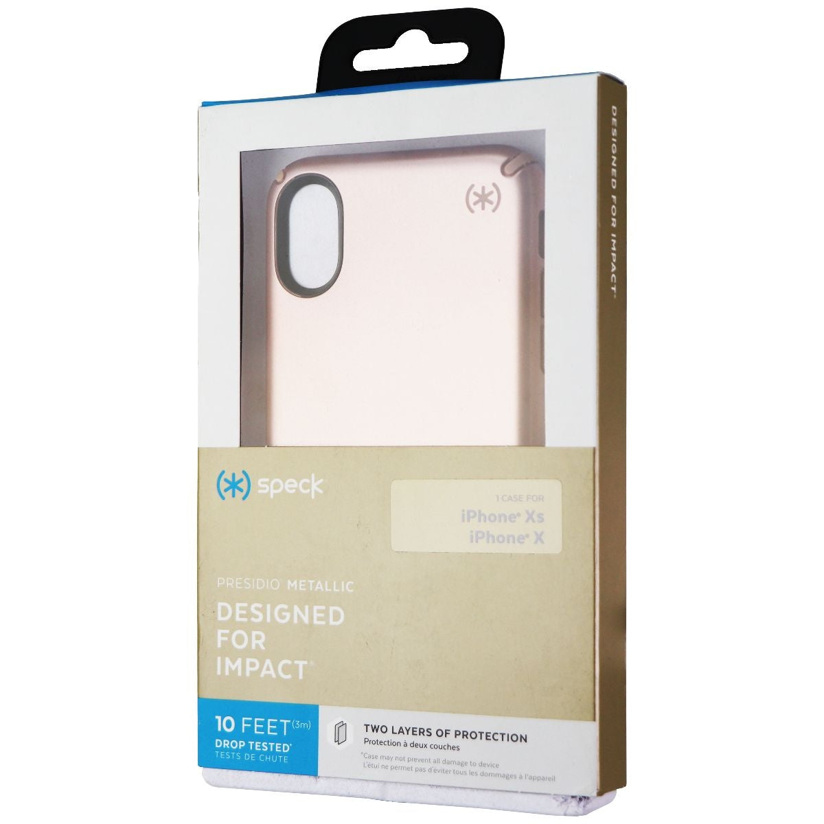 Speck Presidio Metallic Case for Apple iPhone Xs/X - Rose Gold/Dahlia Peach Cell Phone - Cases, Covers & Skins Speck - Simple Cell Bulk Wholesale Pricing - USA Seller