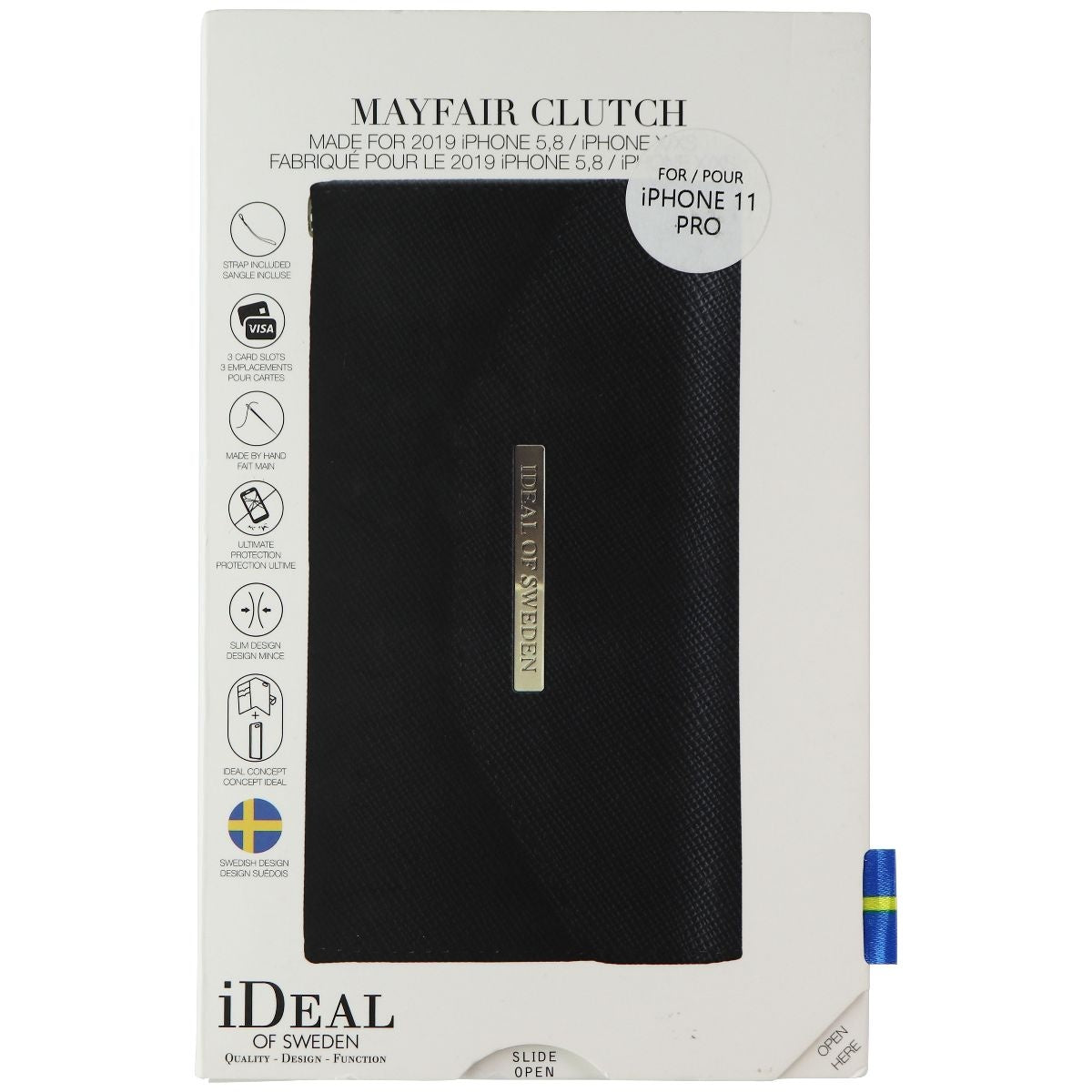 iDeal of Sweden Mayfair Clutch Wallet for Apple iPhone 11 Pro - Black Cell Phone - Cases, Covers & Skins iDeal of Sweden - Simple Cell Bulk Wholesale Pricing - USA Seller