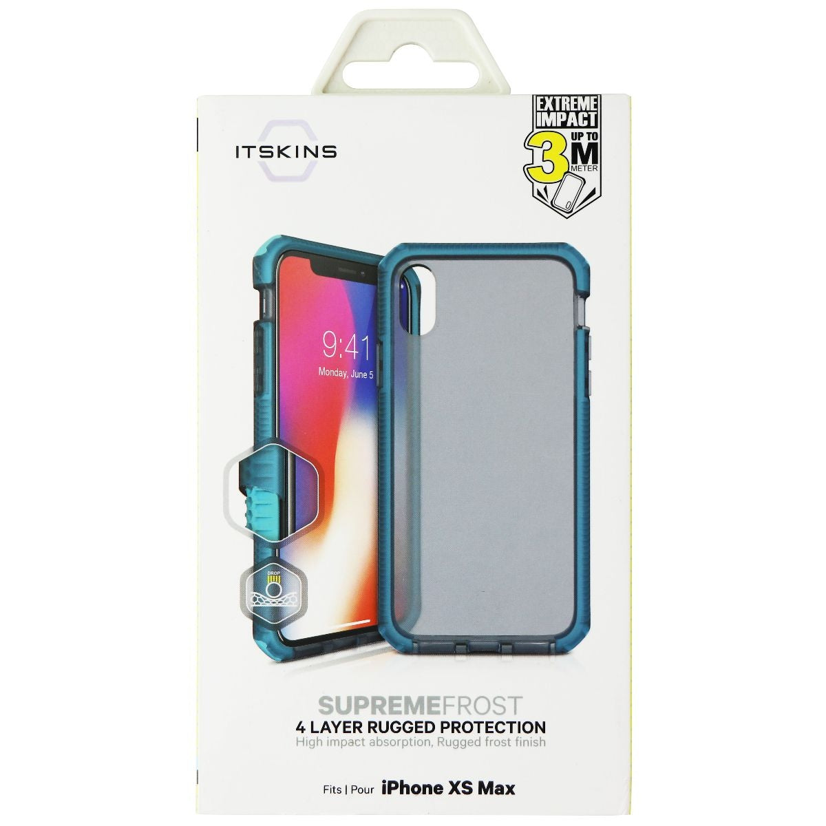 ITSKINS Supreme Frost Case for Apple iPhone Xs Max - Centurion Blue and Black Cell Phone - Cases, Covers & Skins ITSKINS - Simple Cell Bulk Wholesale Pricing - USA Seller