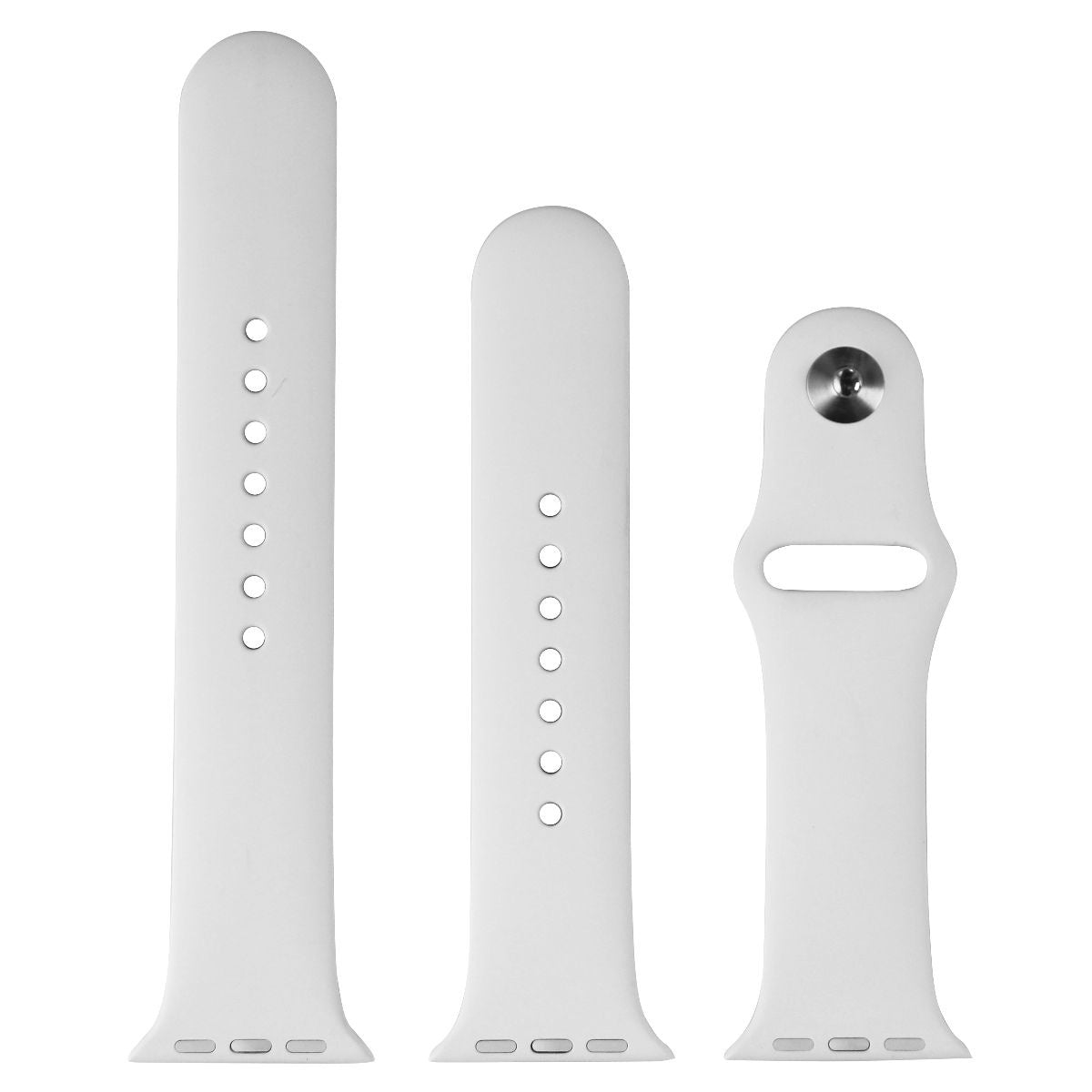 Apple (40mm) Sport Band for Apple Watch 38/40/41mm - Soft White / Full Set Smart Watch Accessories - Watch Bands Apple - Simple Cell Bulk Wholesale Pricing - USA Seller