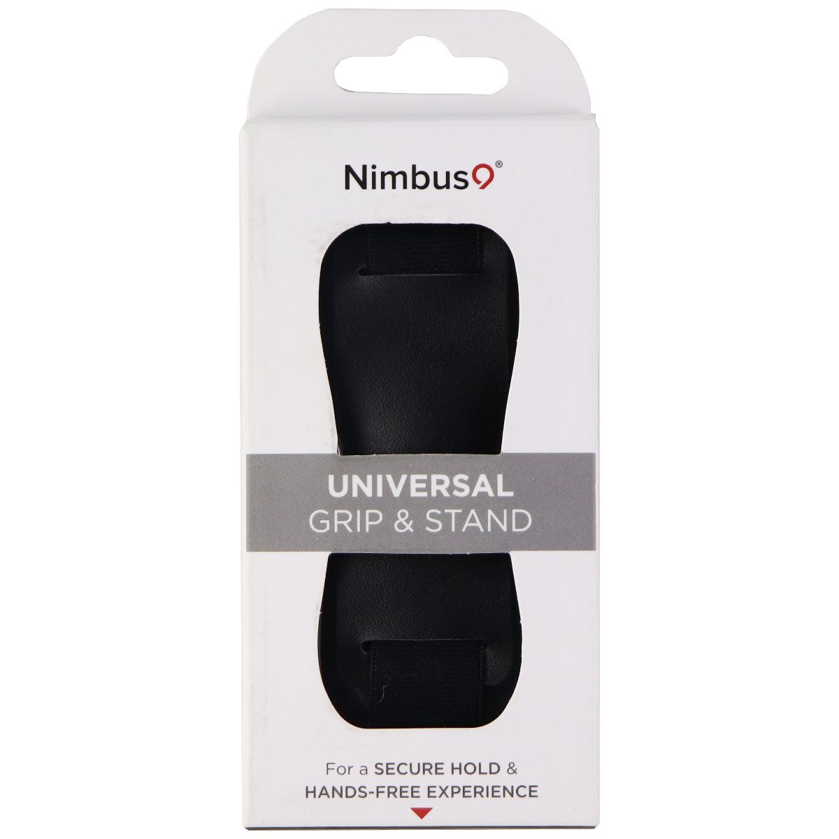 Nimbus9 Universal Smartphone Leather Grip & Stand - Black Cell Phone - Mounts & Holders Nimbus9 - Simple Cell Bulk Wholesale Pricing - USA Seller