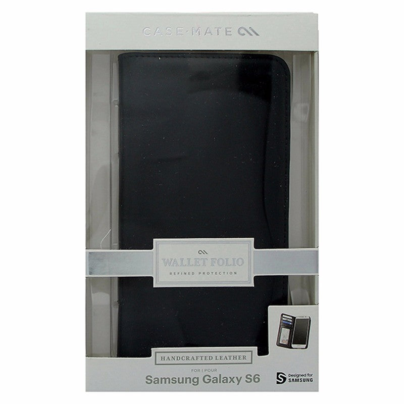 Case-Mate Leather Wallet Folio for Samsung Galaxy S6 - Black Cell Phone - Cases, Covers & Skins Case-Mate - Simple Cell Bulk Wholesale Pricing - USA Seller