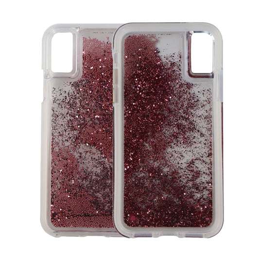 Case-Mate Waterfall Liquid Case for Apple iPhone Xs / X - Clear/Pink Glitter Cell Phone - Cases, Covers & Skins Case-Mate - Simple Cell Bulk Wholesale Pricing - USA Seller