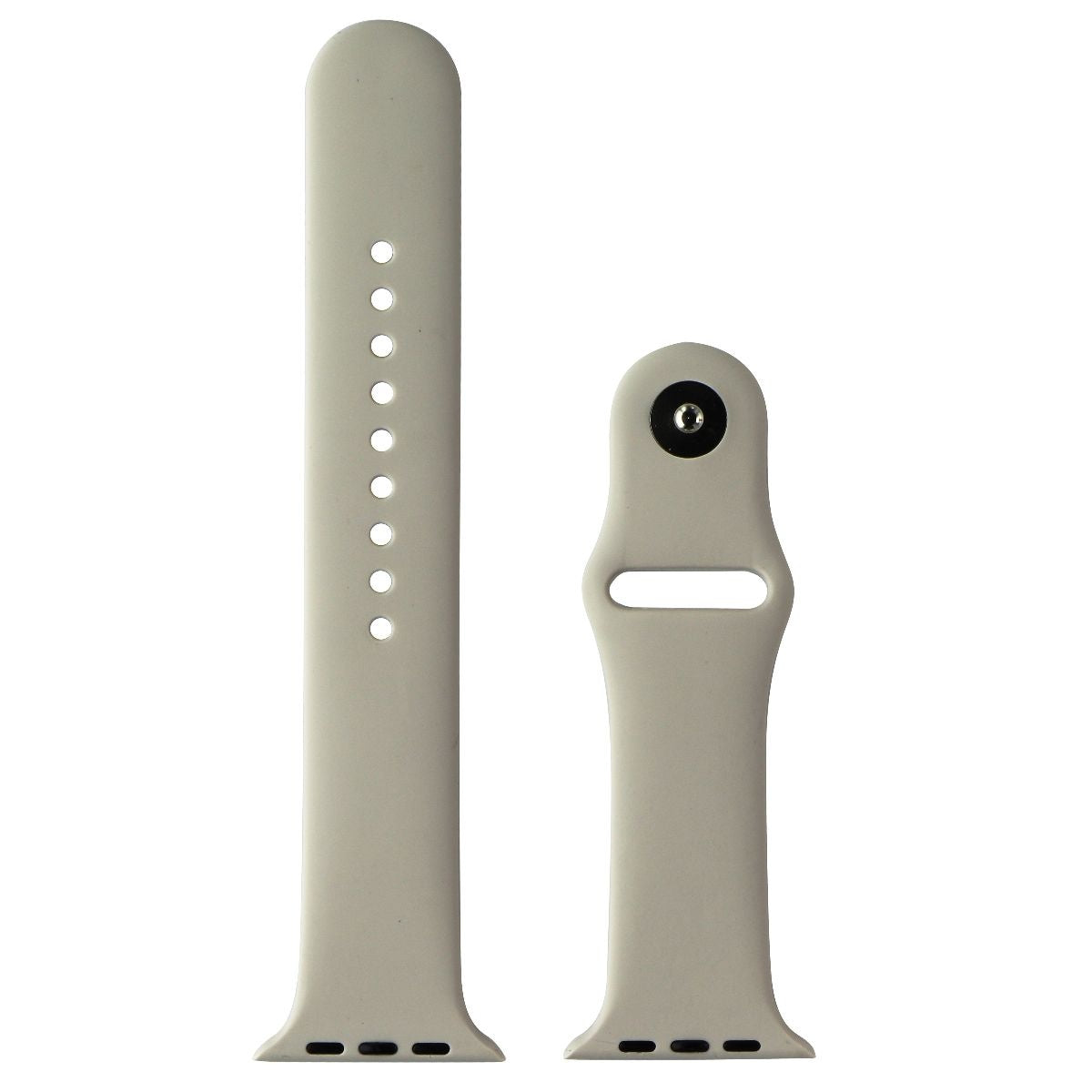 Generic Silicone Band for Apple Watch 42/44/45mm Cases - Stone Beige Smart Watch Accessories - Watch Bands Unbranded - Simple Cell Bulk Wholesale Pricing - USA Seller